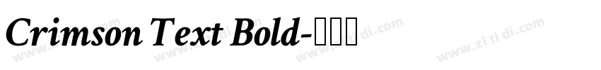 Crimson Text Bold字体转换